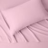imageAmazon Basics 3 Piece Bed Sheet Set 100 Cotton Jersey Includes Super Soft Flat and Fitted Sheets Pillowcase Toddler Pink SolidPink