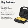 imageAmazon Basics 3in1 Sandwich Maker Panini Press and Waffle Maker with Removable Plates 760W3in1Removable Plates