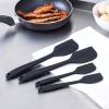 imageAmazon Basics NonStick Heat Resistant Rectangular Silicone Spatula Set 2 Small ampamp 2 Large Spatulas Black Pack of 4 Previously AmazonCommercial brandBlack