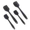 imageAmazon Basics NonStick Heat Resistant Rectangular Silicone Spatula Set 2 Small ampamp 2 Large Spatulas Black Pack of 4 Previously AmazonCommercial brandBlack