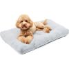 imageAmazon Basics Small Dog Bed for Crate Washable Small Dog Mat for Pet Kennel AntiSlip Cama para Perros 30x19x3 InchesLight Gray