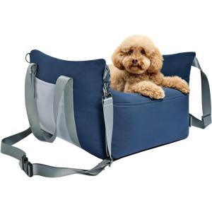 imageAmazon Basics Dog Car Seat Pet Booster Car Seat for Small Medium Dogs Outdoor Carrier Bed for Travel with Leash ampamp Washable Cover