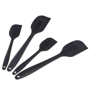 imageAmazon Basics NonStick Heat Resistant Rectangular Silicone Spatula Set 2 Small ampamp 2 Large Spatulas Black Pack of 4 Previously AmazonCommercial brandBlack