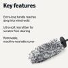 imageAmazon Basics Microfiber Wheel Cleaner Brush for Rim Cleaning and Car Detailing 1654 Length Gray