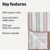 imageAmazon Basics Organic Cotton Waffle Kitchen Dish Towels  Ultra Absorbent Quick Drying LintFree 15 x 25 inches 6Pack 2pc Olive LightBrown Strip 2pc Brown 1pc Olive 1pc White2pc Olive LightBrown Strip  2pc Brown  1pc Olive  1pc White