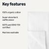 imageAmazon Basics Organic Cotton Waffle Kitchen Dish Towels  Ultra Absorbent Quick Drying LintFree 15 x 25 inches 6Pack 2pc Olive LightBrown Strip 2pc Brown 1pc Olive 1pc WhiteWhite