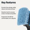 imageAmazon Basics Wheel Brush for Car Detailing Safe for Cars Trucks RVs Ergonomic Handle Blue