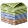 imageAmazon Basics Organic Cotton Waffle Kitchen Dish Towels  Ultra Absorbent Quick Drying LintFree 15 x 25 inches 6Pack 2pc Olive LightBrown Strip 2pc Brown 1pc Olive 1pc White2 Brown  2 Green  2 Navy
