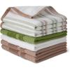 imageAmazon Basics Organic Cotton Waffle Kitchen Dish Towels  Ultra Absorbent Quick Drying LintFree 15 x 25 inches 6Pack 2pc Olive LightBrown Strip 2pc Brown 1pc Olive 1pc White2pc Olive LightBrown Strip  2pc Brown  1pc Olive  1pc White