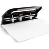 imageAmazon Basics 23 Hole Punch SemiAdjustable 30 Sheet Capacity Black3 HolePack of 6