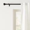 imageAmazon Basics Adjustable Curtain Rods for Windows Round Finials 1Inch Rod 72quot to 144quot Dark Bronze Pack of 1Black