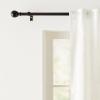 imageAmazon Basics Adjustable Curtain Rods for Windows Round Finials 1Inch Rod 72quot to 144quot Dark Bronze Pack of 1Black