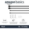 imageAmazon Basics Adjustable Curtain Rods for Windows Round Finials 1Inch Rod 72quot to 144quot Dark Bronze Pack of 1Black