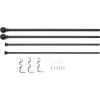 imageAmazon Basics Adjustable Curtain Rods for Windows Round Finials 1Inch Rod 72quot to 144quot Dark Bronze Pack of 1Black