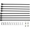 imageAmazon Basics Adjustable Curtain Rods for Windows Round Finials 1Inch Rod 72quot to 144quot Dark Bronze Pack of 1Black