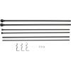 imageAmazon Basics Adjustable Curtain Rods for Windows Round Finials 1Inch Rod 72quot to 144quot Dark Bronze Pack of 1Black