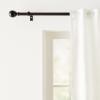 imageAmazon Basics Adjustable Curtain Rods for Windows Round Finials 1Inch Rod 72quot to 144quot Dark Bronze Pack of 1Bronze