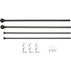 imageAmazon Basics Adjustable Curtain Rods for Windows Round Finials 1Inch Rod 72quot to 144quot Dark Bronze Pack of 1Bronze