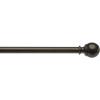 imageAmazon Basics Adjustable Curtain Rods for Windows Round Finials 1Inch Rod 72quot to 144quot Dark Bronze Pack of 1Bronze
