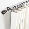 imageAmazon Basics Adjustable Curtain Rods for Windows Round Finials 1Inch Rod 72quot to 144quot Dark Bronze Pack of 1Bronze