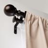 imageAmazon Basics Adjustable Curtain Rods for Windows Round Finials 1Inch Rod 72quot to 144quot Dark Bronze Pack of 1Bronze