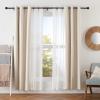 imageAmazon Basics Adjustable Curtain Rods for Windows Round Finials 1Inch Rod 72quot to 144quot Dark Bronze Pack of 1Bronze