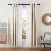 imageAmazon Basics Adjustable Curtain Rods for Windows Round Finials 1Inch Rod 72quot to 144quot Dark Bronze Pack of 1Bronze