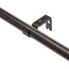 imageAmazon Basics Adjustable Curtain Rods for Windows Round Finials 1Inch Rod 72quot to 144quot Dark Bronze Pack of 1Bronze