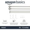 imageAmazon Basics Adjustable Curtain Rods for Windows Round Finials 1Inch Rod 72quot to 144quot Dark Bronze Pack of 1Nickel