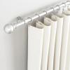 imageAmazon Basics Adjustable Curtain Rods for Windows Round Finials 1Inch Rod 72quot to 144quot Dark Bronze Pack of 1Nickel