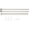 imageAmazon Basics Adjustable Curtain Rods for Windows Round Finials 1Inch Rod 72quot to 144quot Dark Bronze Pack of 1Nickel