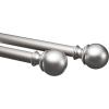 imageAmazon Basics Adjustable Curtain Rods for Windows Round Finials 1Inch Rod 72quot to 144quot Dark Bronze Pack of 1Nickel