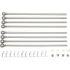 imageAmazon Basics Adjustable Curtain Rods for Windows Round Finials 1Inch Rod 72quot to 144quot Dark Bronze Pack of 1Nickel