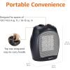 imageAmazon Basics Ceramic Space Heater Portable Indoor Heating Solution With Overheat and TipOver Protection Thermostat NonOscillating 1500W 752quotD x 634quotW x 945quotH Silverblack
