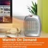 imageAmazon Basics Ceramic Space Heater Portable Indoor Heating Solution With Overheat and TipOver Protection Thermostat NonOscillating 1500W 752quotD x 634quotW x 945quotH Silversilver