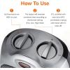 imageAmazon Basics Ceramic Space Heater Portable Indoor Heating Solution With Overheat and TipOver Protection Thermostat NonOscillating 1500W 752quotD x 634quotW x 945quotH Silversilver