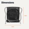 imageAmazon Basics Drawstring Lightweight Gym Bag Soccer Backpack Large Black