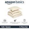 imageAmazon Basics Lightweight Microfiber 3Piece Duvet Cover Set Beige Solid KingBeige