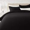 imageAmazon Basics Lightweight Microfiber 3Piece Duvet Cover Set Beige Solid KingBlack