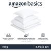 imageAmazon Basics Lightweight Microfiber 3Piece Duvet Cover Set Beige Solid KingBright White