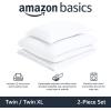 imageAmazon Basics Lightweight Microfiber 3Piece Duvet Cover Set Beige Solid KingBright White