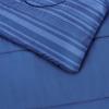 imageAmazon Basics Lightweight Microfiber Comforter Sets 7 Pieces Navy Geometrics FullQueenBlue Calvin Striped