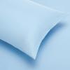 imageAmazon Basics Lightweight Microfiber Comforter Sets 7 Pieces Navy Geometrics FullQueenBlue Stripe