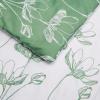 imageAmazon Basics Lightweight Microfiber Comforter Sets 7 Pieces Navy Geometrics FullQueenFloral Motifs in Green Background