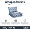 imageAmazon Basics Lightweight Microfiber Comforter Sets 7 Pieces Navy Geometrics FullQueenPixelated Orb Designstripesolid  NavyNavy Mid