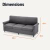 imageAmazon Basics Quilt Reversible Sofa Slipcover Three seat Sofa Large GrayLight GrayDark Grey