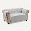 imageAmazon Basics Quilt Reversible Sofa Slipcover Three seat Sofa Large GrayLight GrayGrayLight Gray Reversible