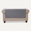 imageAmazon Basics Quilt Reversible Sofa Slipcover Three seat Sofa Large GrayLight GrayGrayLight Gray Reversible