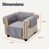 imageAmazon Basics Quilt Reversible Sofa Slipcover Three seat Sofa Large GrayLight GrayGrayLight Gray Reversible