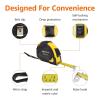 imageAmazon Basics SelfLocking Tape Measure MID Accuracy 16Feet 5Meters Black YellowBlack  Yellow